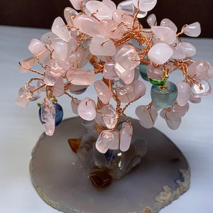 限定品・りんごがなるローズクォーツ天然石ツリー