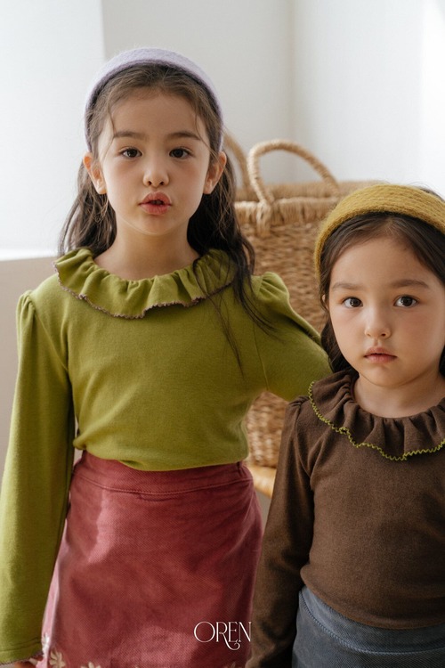 【 oren / 予約 】Blooming frill picot T
