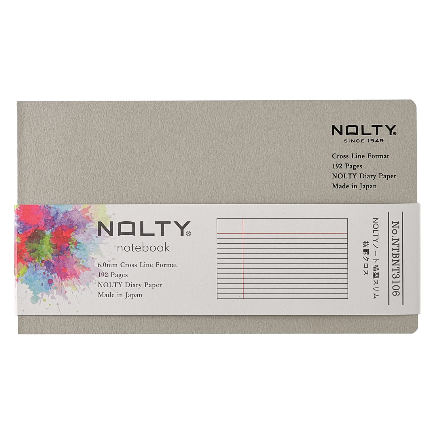 日本能率協会マネジメントセンター NOLTY ノート 横型スリム 横罫クロス グレージュ NTBNT3106