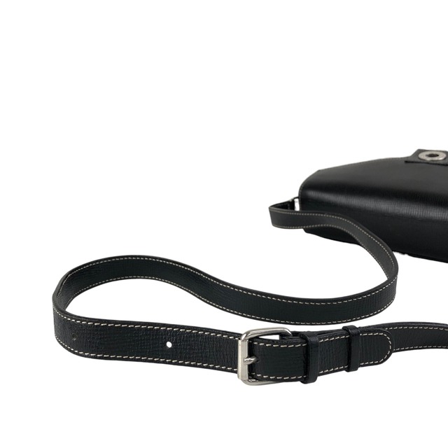 CELINE セリーヌ ショルダーバッグ ブラック サークルロゴ レザー vintage ヴィンテージ オールド e3r52b