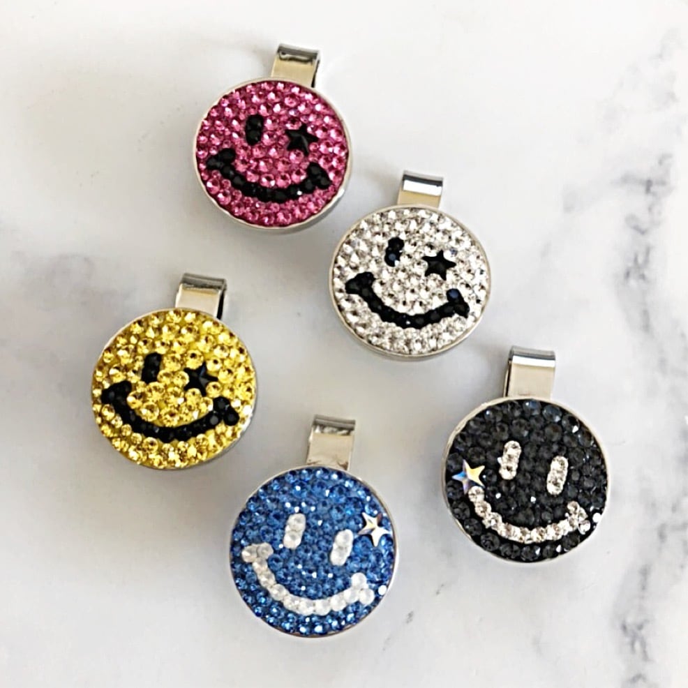 人気!キラキラスワロフスキー ニコちゃん ゴルフマーカー