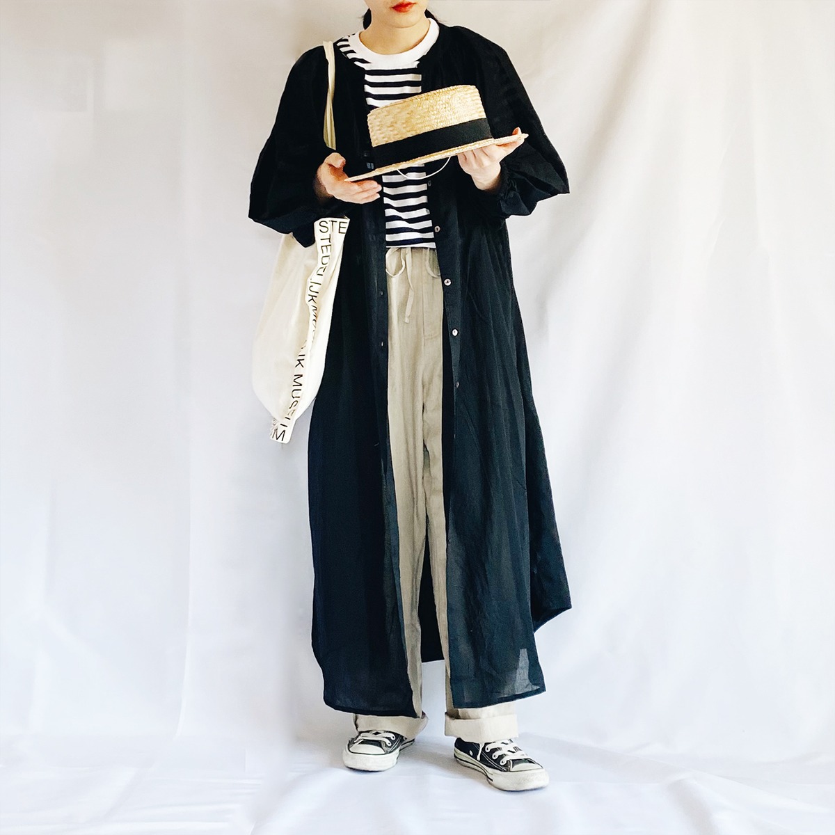 Sleeve volume dress (black) Elää