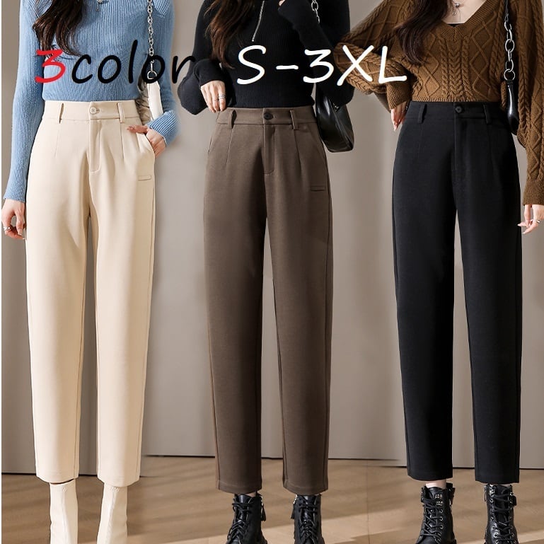 クロップドパンツ レディース ボトムス パンツ テーパードパンツ ストレッチ きれいめ 秋 冬 上品 仕事 仕事用 仕事着 デート お出かけ 上品 かわいい 黒 大人 コーデ コーディネート 韓国 ファッション オルチャン お取り寄せ 送料無料 hll-0634