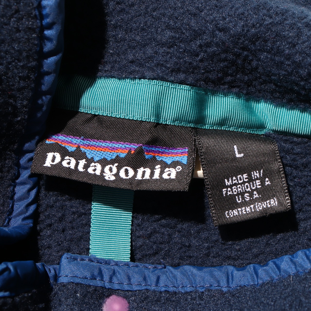 美品 L 93年 雪無し USA ネイビー スナップT Patagonia パタゴニア フリース