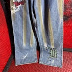 dead stock Bloggs Y2K デニムパンツ　バギーシルエット　ワッペンand刺繍