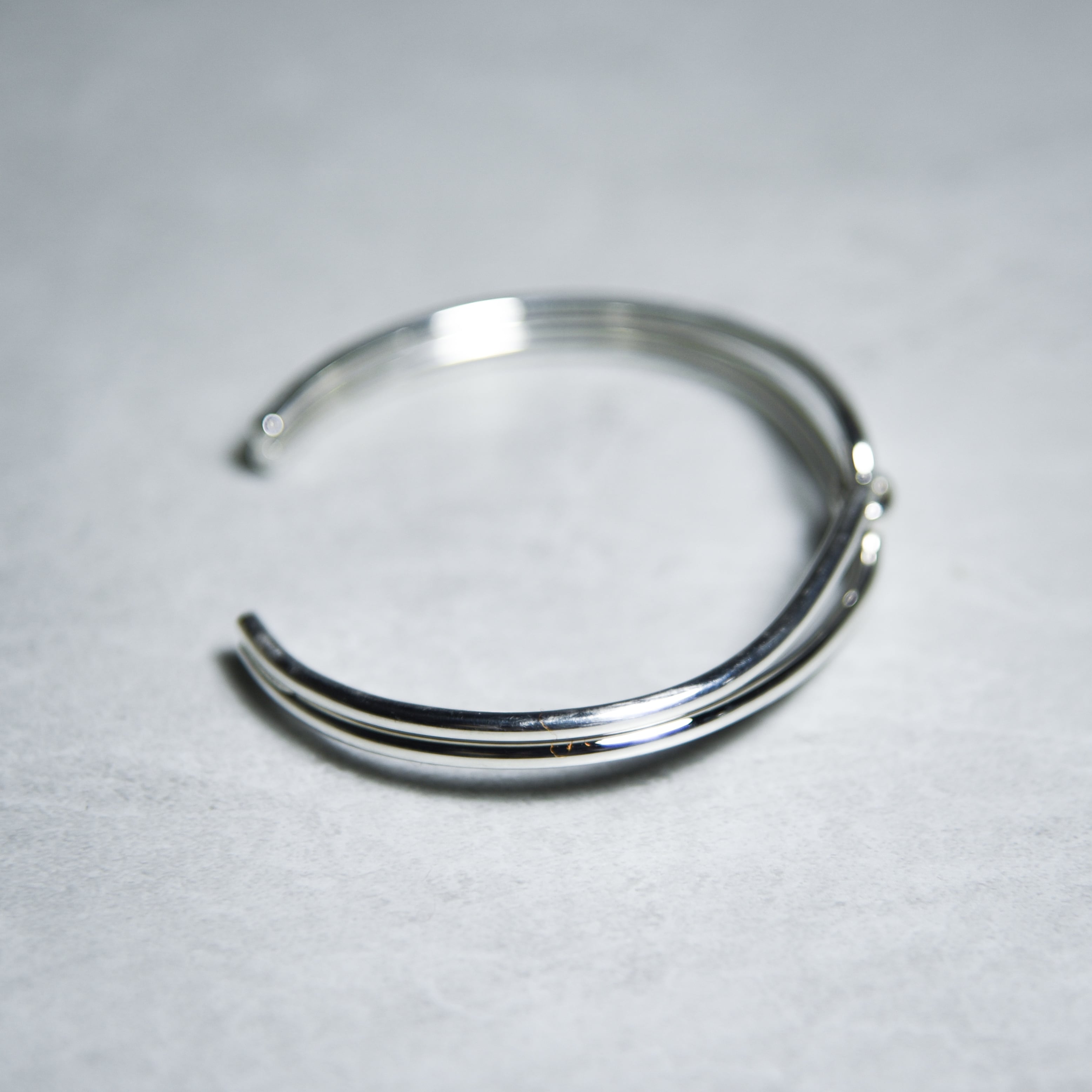British Vintage Silver Open Line Bangle イギリス ヴィンテージ