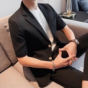short sleeve suit jacket 00374