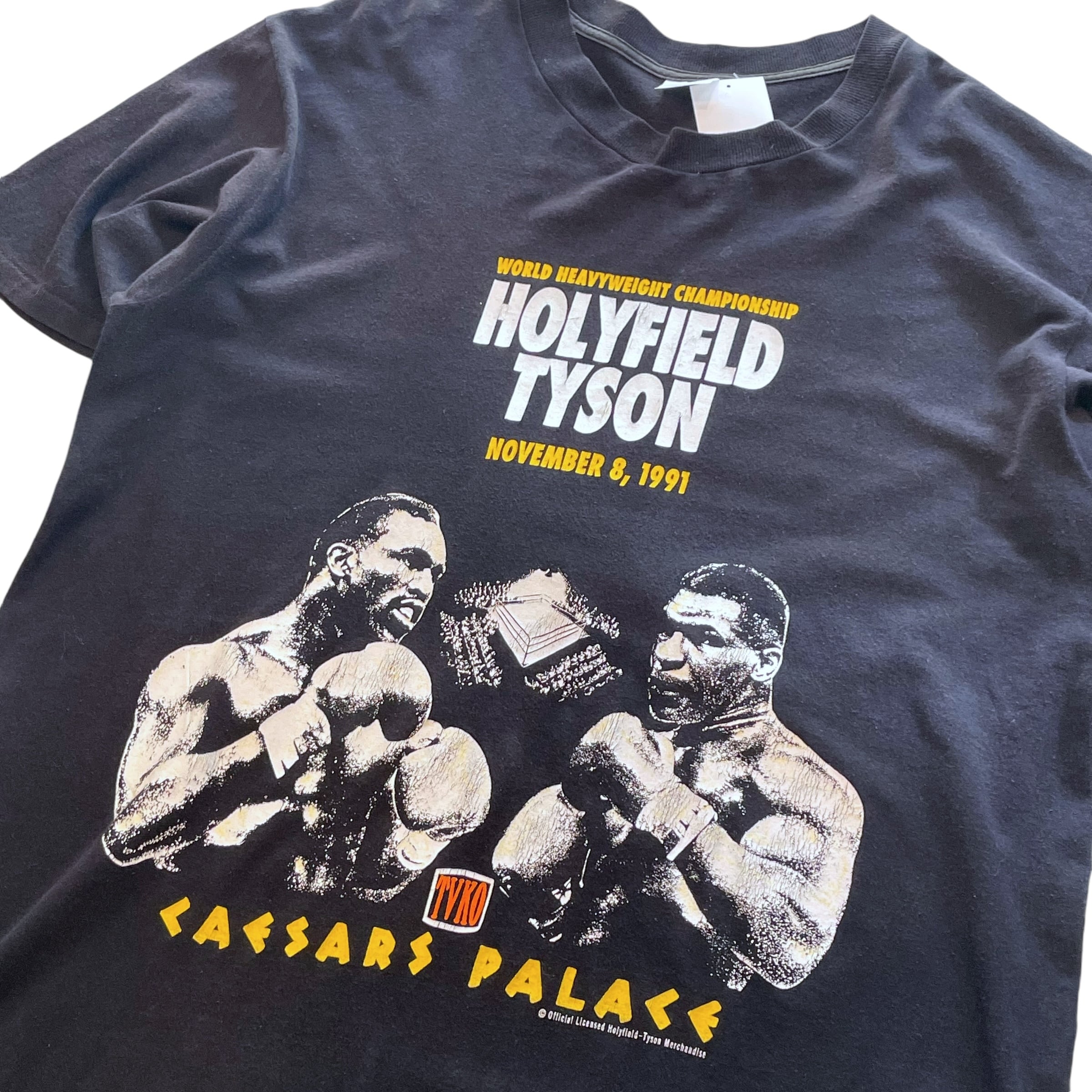 90s MIKE TYSON VS EVANDER HOLYFIELD T-shirt | What'z up