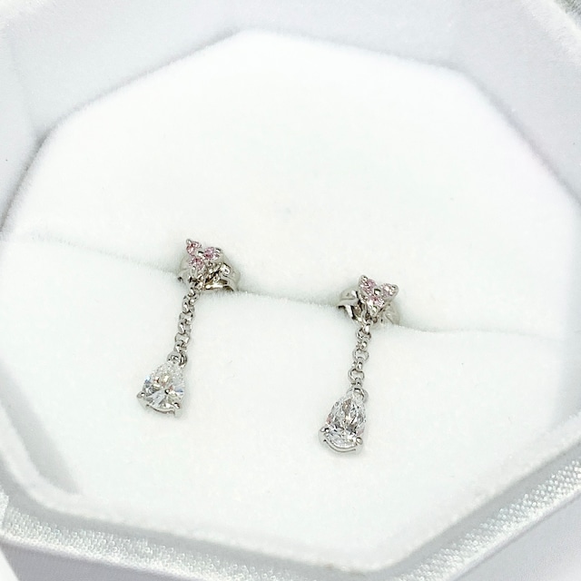 天然ダイヤモンド0.23ct 0.23ct PT900ピアス 鑑別書付