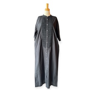 Shirring dress-Black【IKITSUKE】シャーリングワンピース　イキツケ