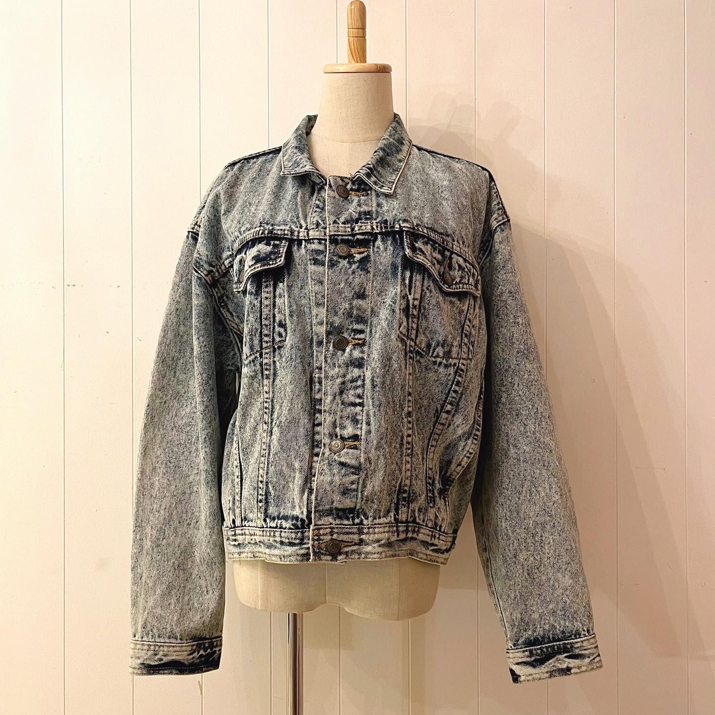 chemical wash denim jacket