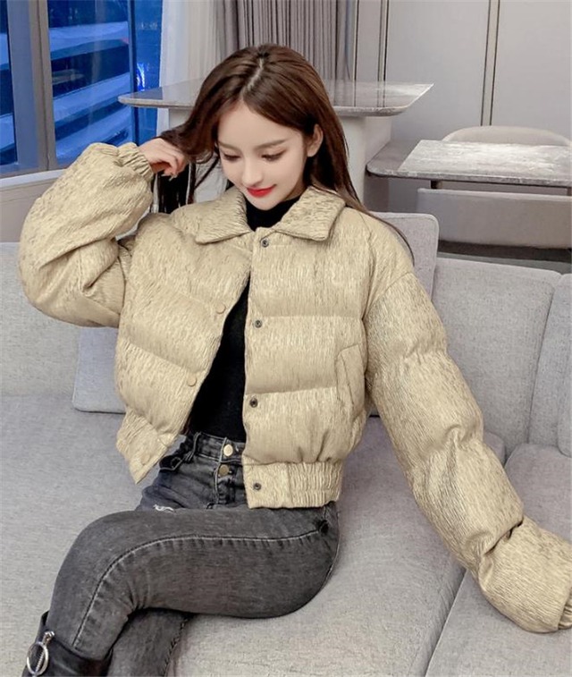 INSスタイル パン服 コート 単体ボタン 短いスタイル ダウンコート 学生 快適である