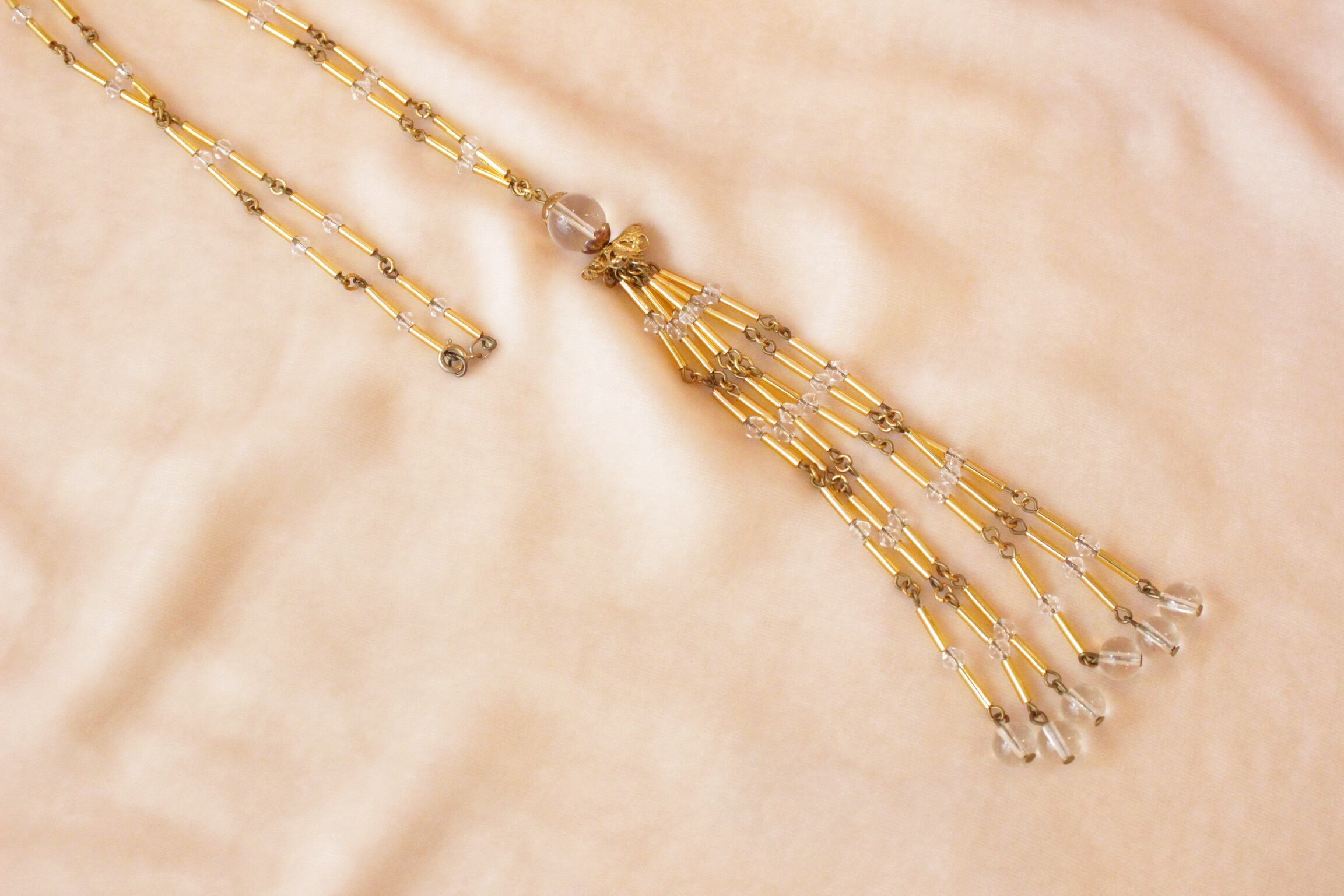 タッセルグラスネックレス lot20491