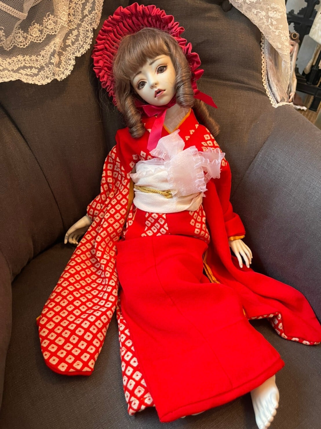 せいこ 「紅纏う」 創作人形 球体関節人形 | コルメキッサウェブ