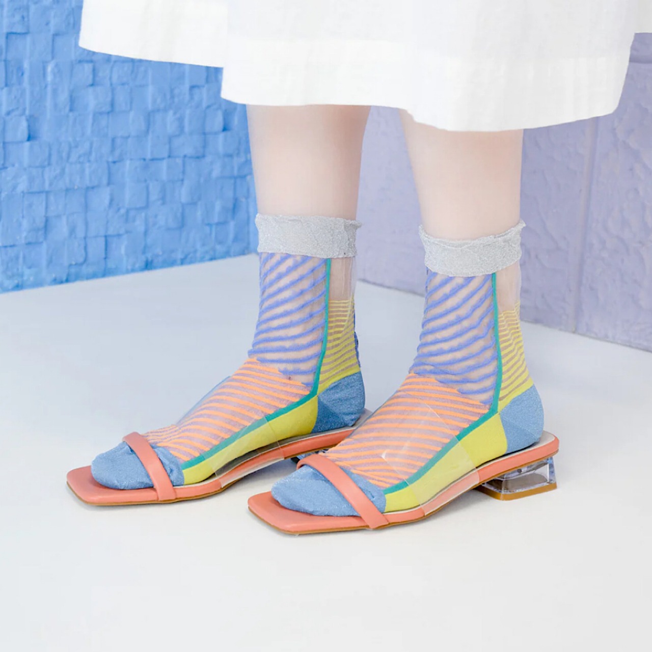 COQ KANAKOKAJIHARA /【23−25cm】shimauma sheer socks