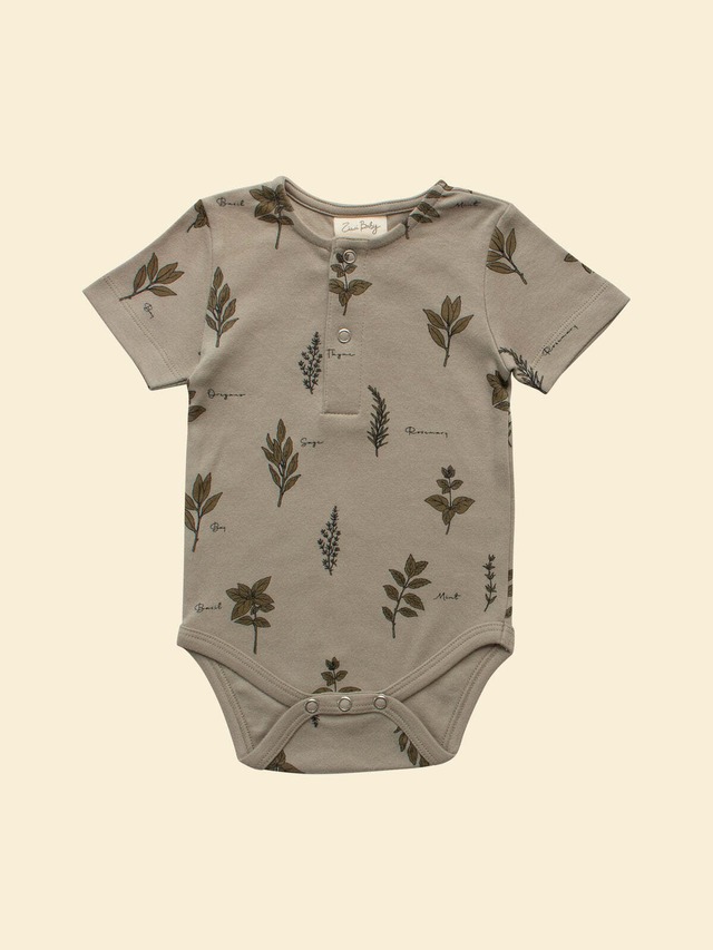 【即納/12-18m】Short-sleeve Bodysuit Herb _Ziwi baby