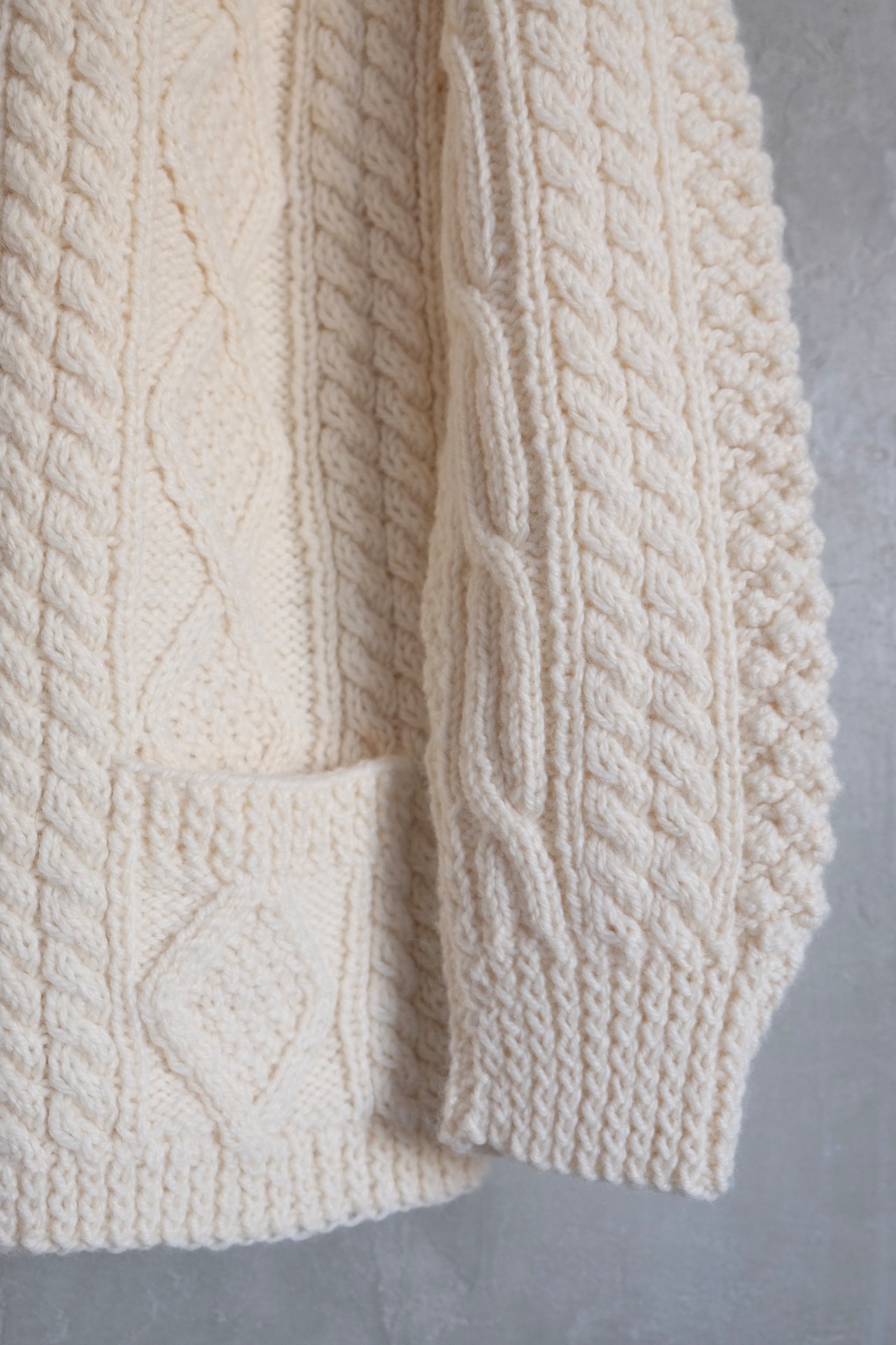 Irish Aran hand knitted cardigan