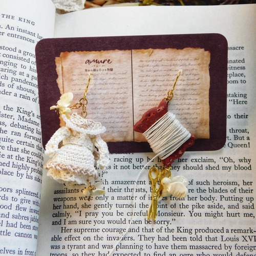 仕立てたドレスピアス/イヤリング