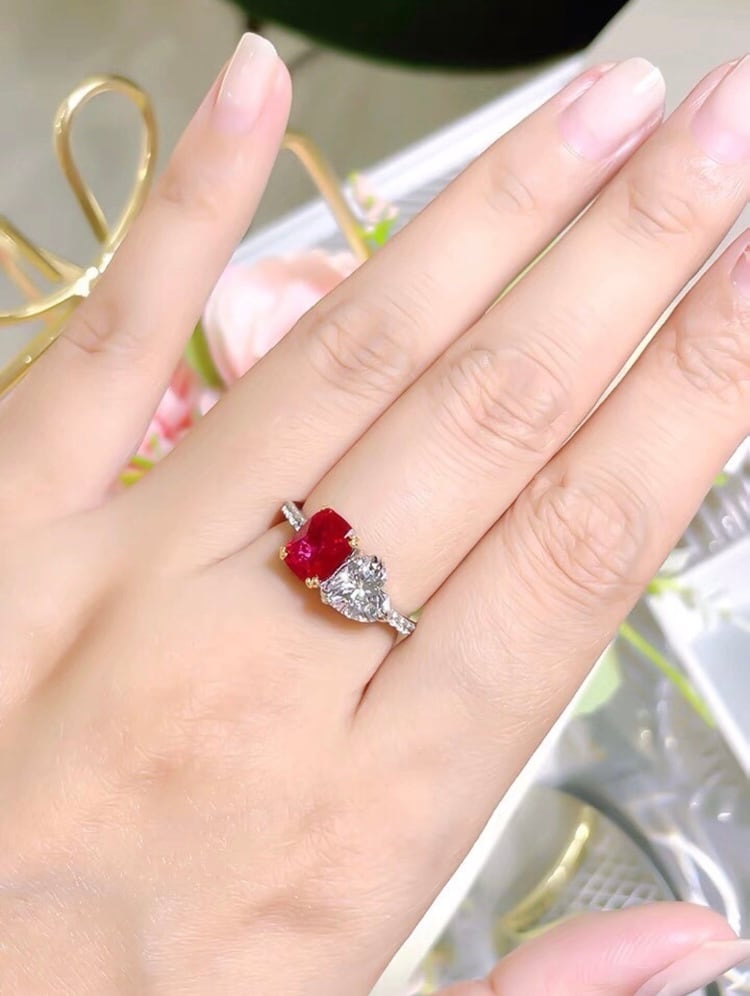 ルビー リング 中古（サイズ（指輪）13号）（指輪・リング ハート