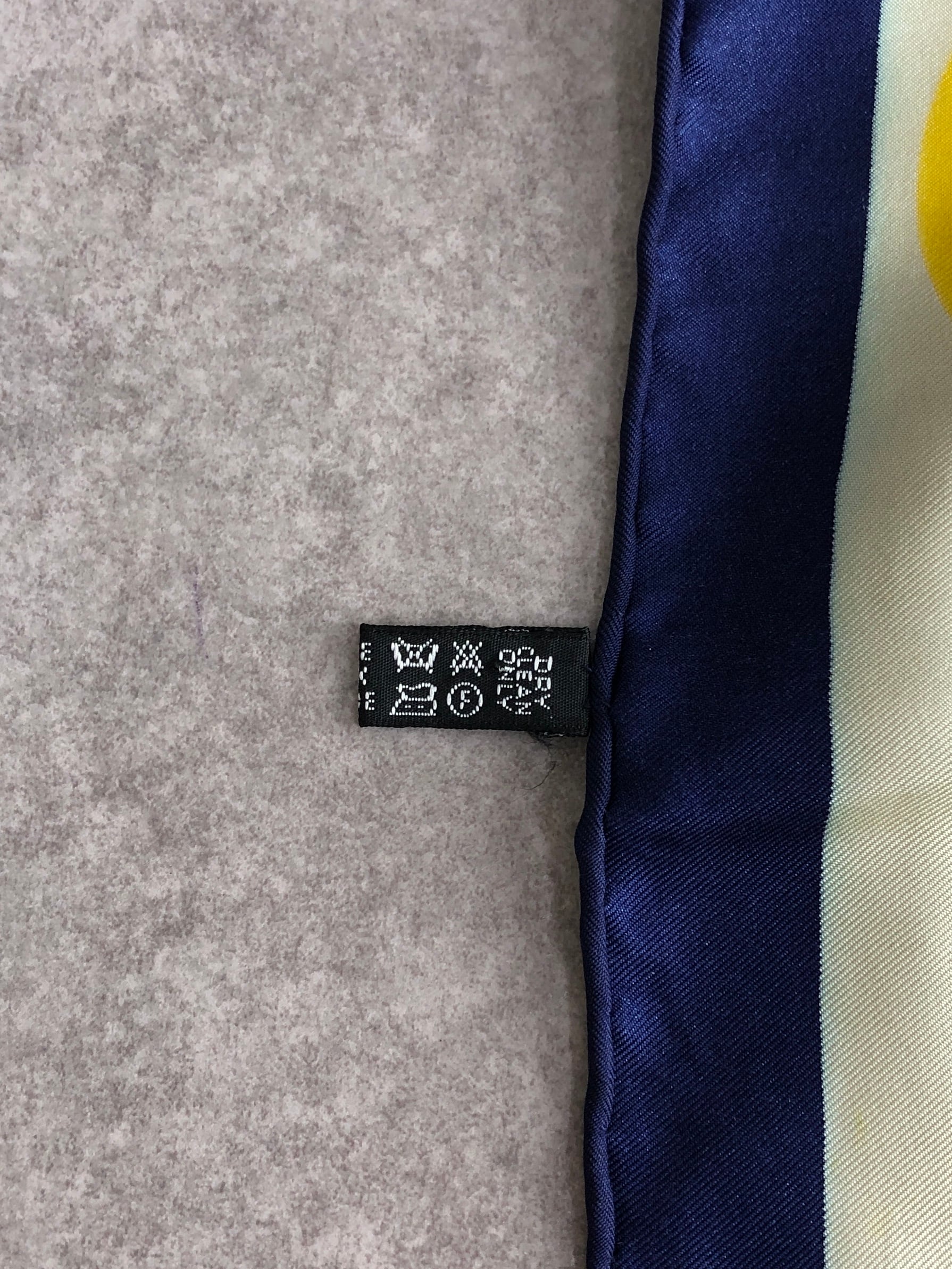 CELINE セリーヌ スカーフ イエロー ブルー シルク vintage