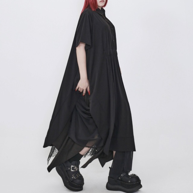 Draped side gather one-piece C1546