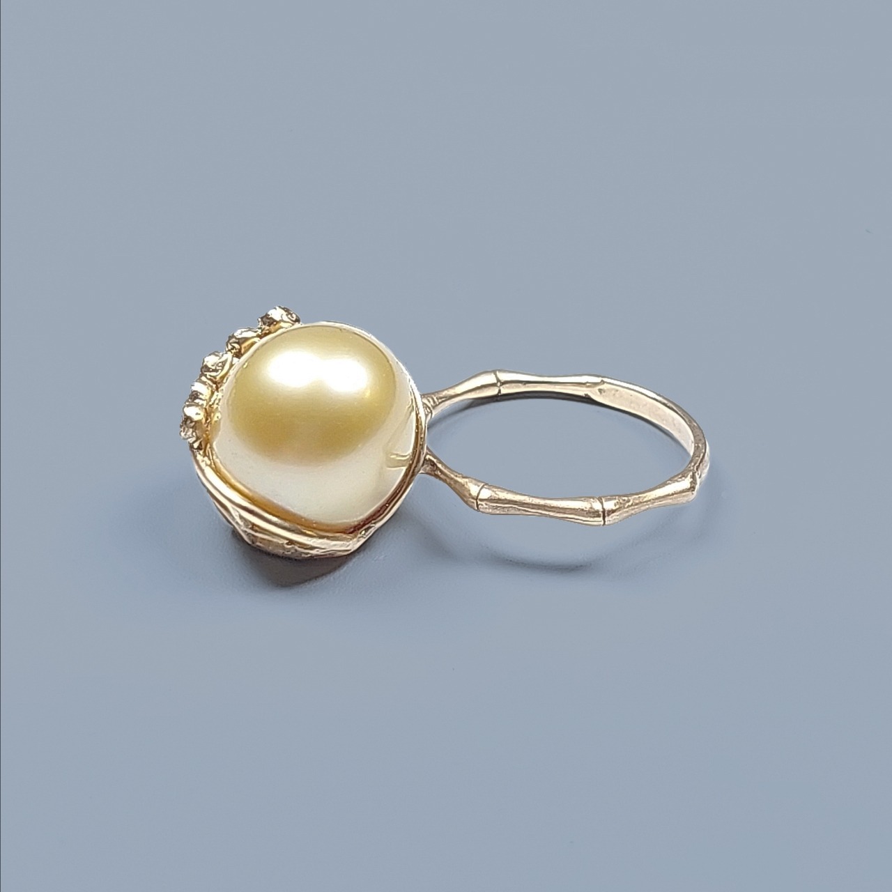 K10 South Sea Gold Pearl Ring (青海波)