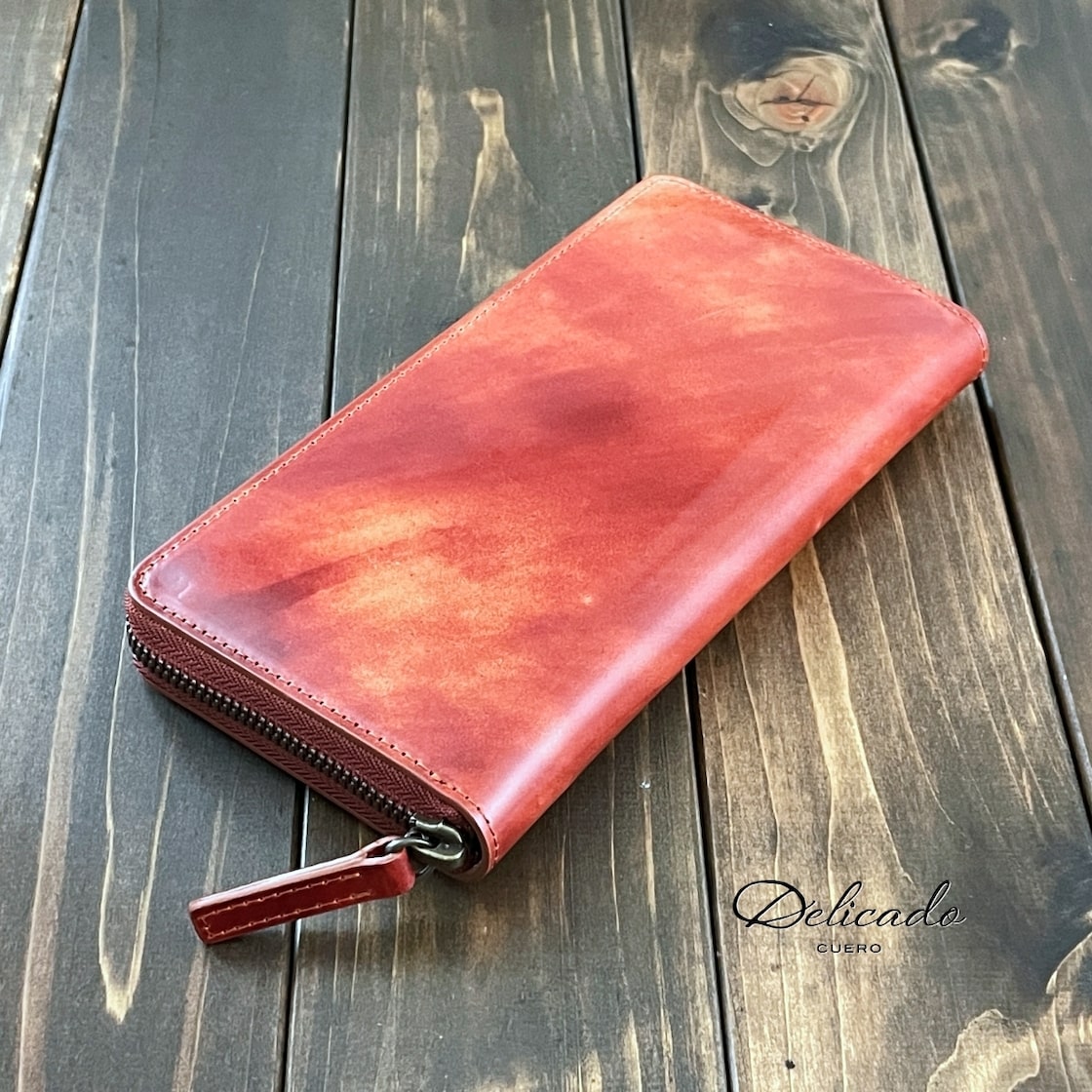 ROCADO ロカド シェルコードバン 長財布 レッド | Pay ID 