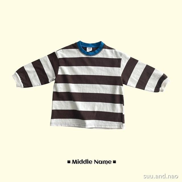 取寄：middlename　ミルク配色ボーダーT/Jr※送料無料