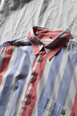 Blue-Red stripe S/S shirt