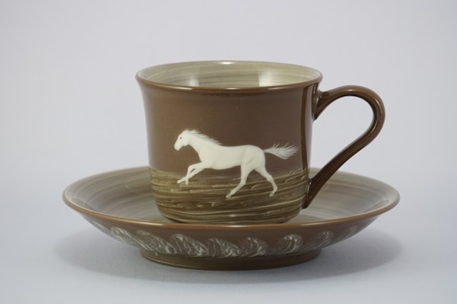 コーヒーカップ＆ソーサー　白馬　1