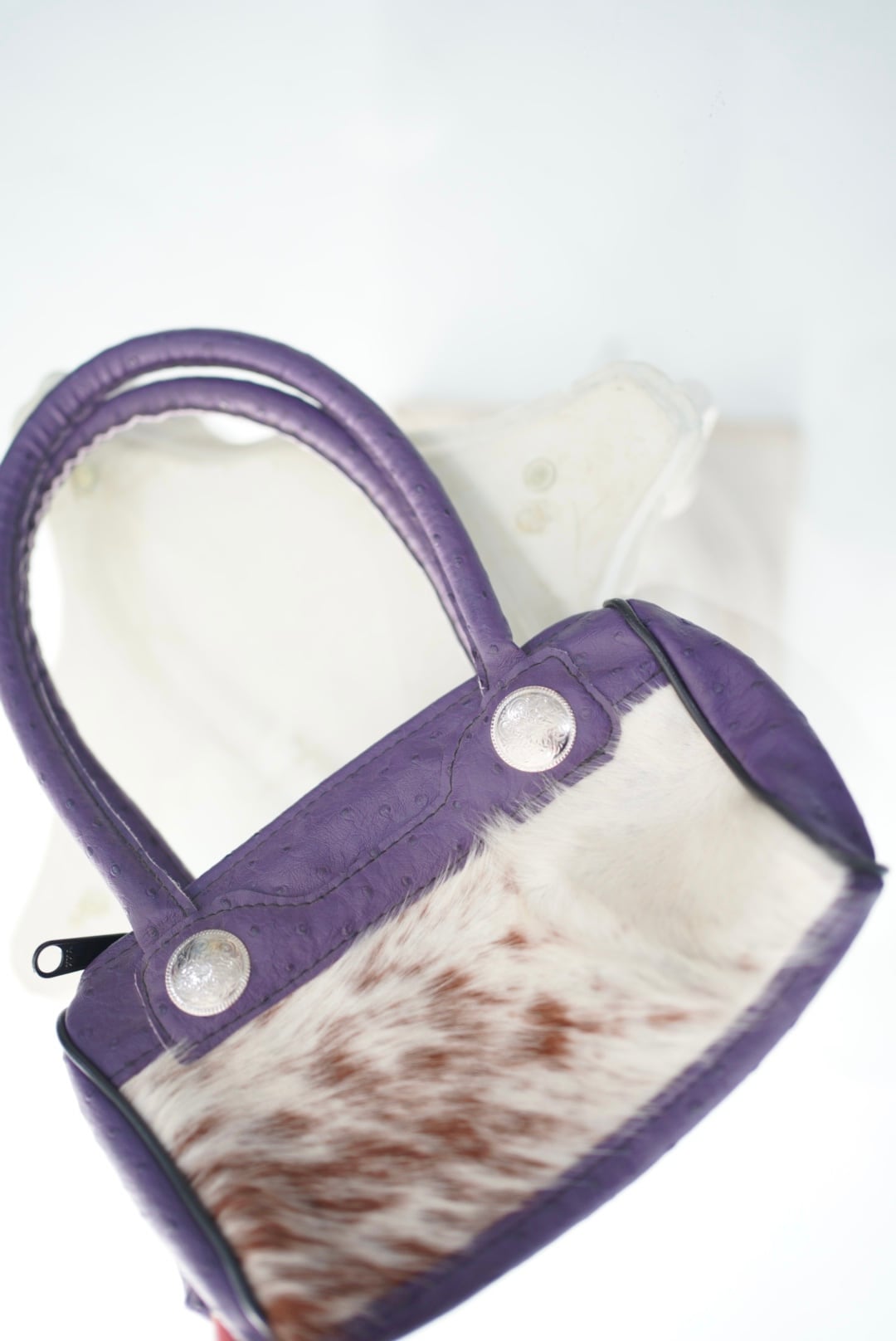 fur purple bag