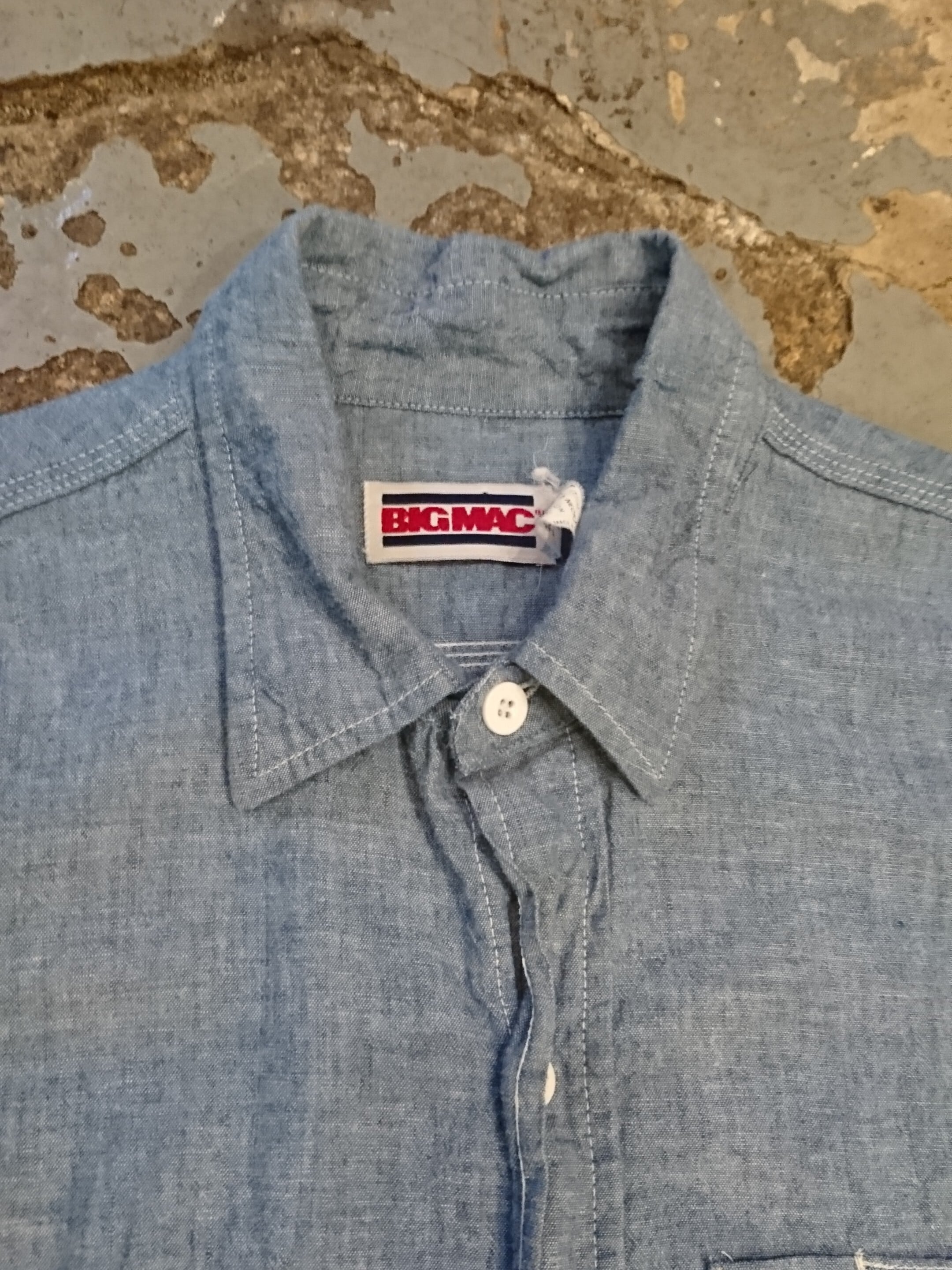 トップス 1970-80s \"BIG MAC\" chambray shirt 94fff1fa36ff1f4406cde375c053d1