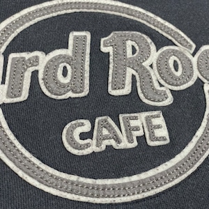 【Hard Rock Cafe】刺繍 ロゴ NIAGARA FALLS NY ナイアガラの滝 パーカー プルオーバー スウェット フーディー hoodie M グレー系 ハードロックカフェ us古着