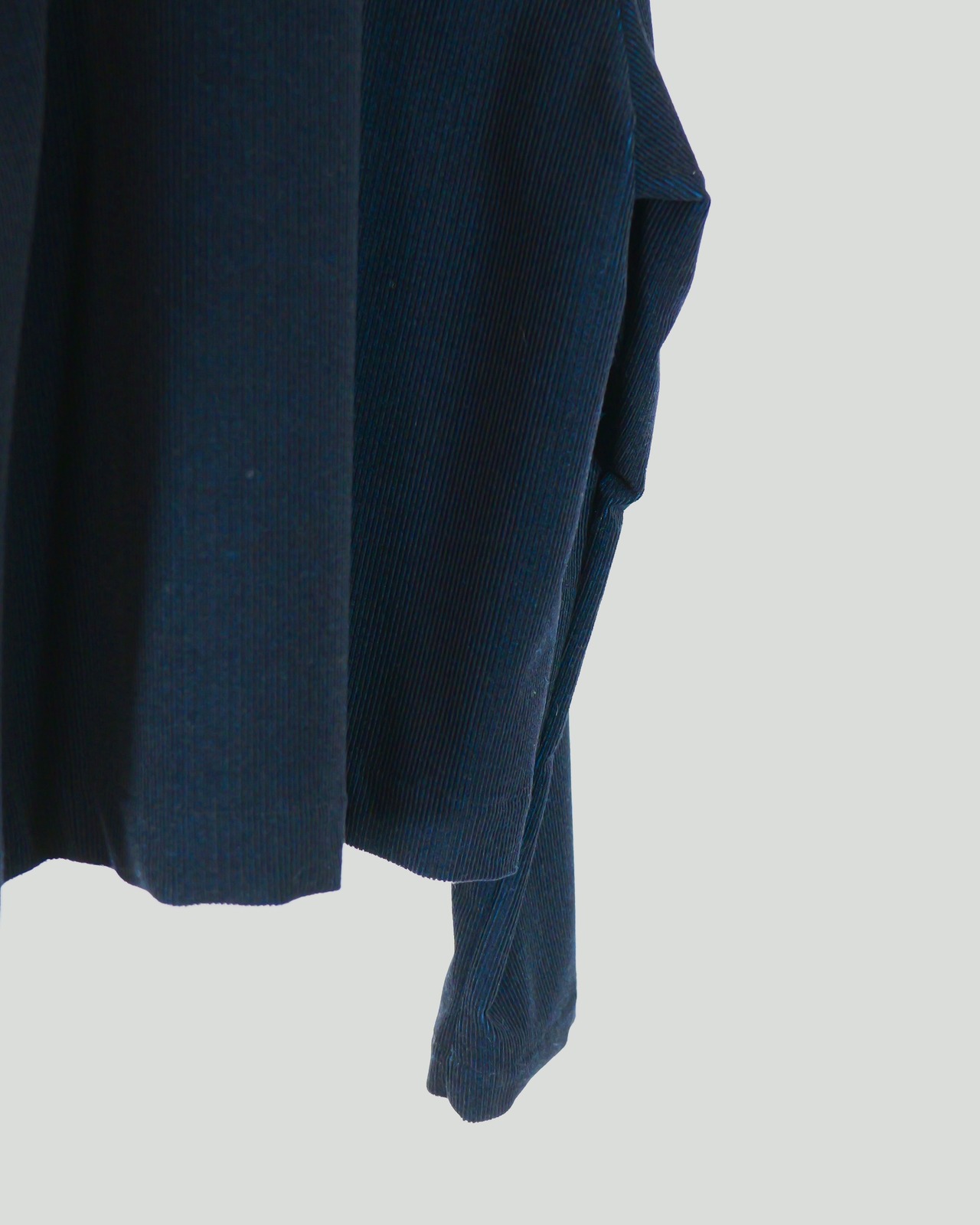 itochi - Wool & Cashmere corduroy half zip pullover shirt : black / (イトチ : ウール&カシミヤコーディロイ ハーフジッププルオーバーシャツ : ブラック)