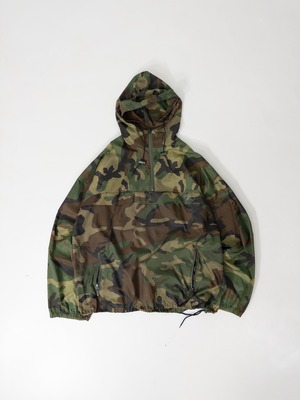 Camouflage pattern nylon anorak parka