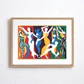 Dance Hall Ⅱ｜切り絵風カラフルアートポスター｜部屋を明るくするモダンデザイン｜｜国内生産・A3ポスター