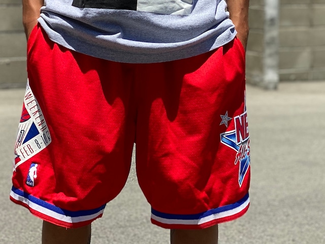 MITCHELL&NESS 1991 ALLSTAR BASKETBALL SHORTS RED MEDIUM 4572