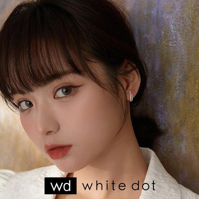 ピアス シルバー ストレートピアス レディース ピアス シンプル シルバー ピアス レディース 韓国【white dot】(ホワイトドット)