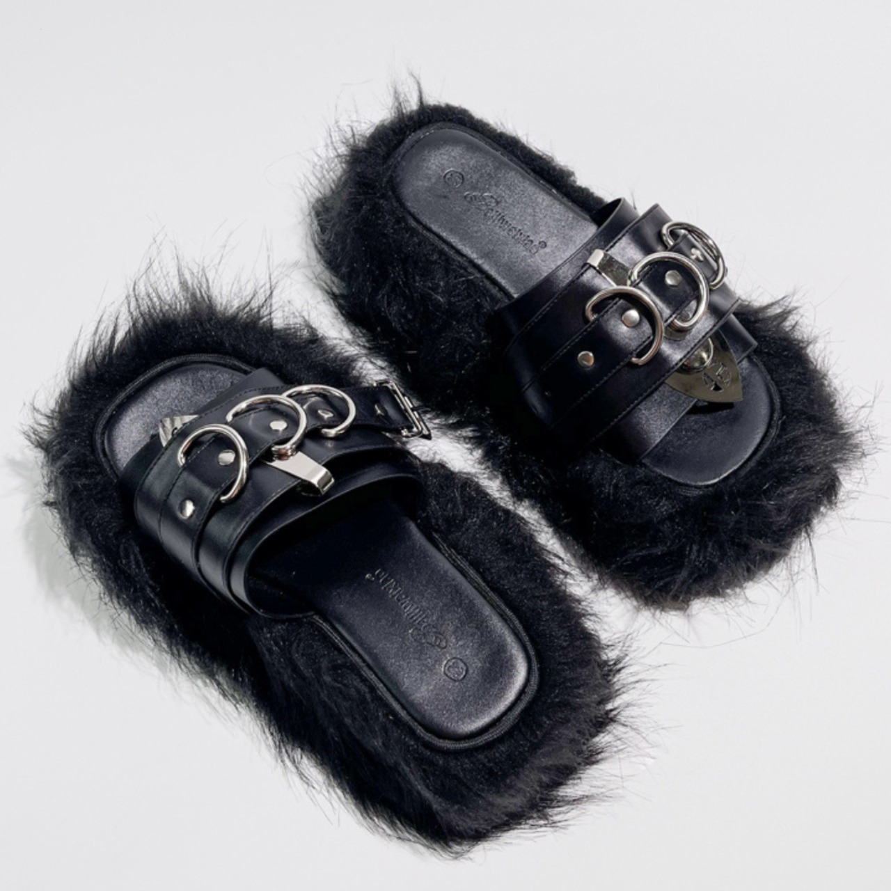 Thick-soled fur slippers(ME091)
