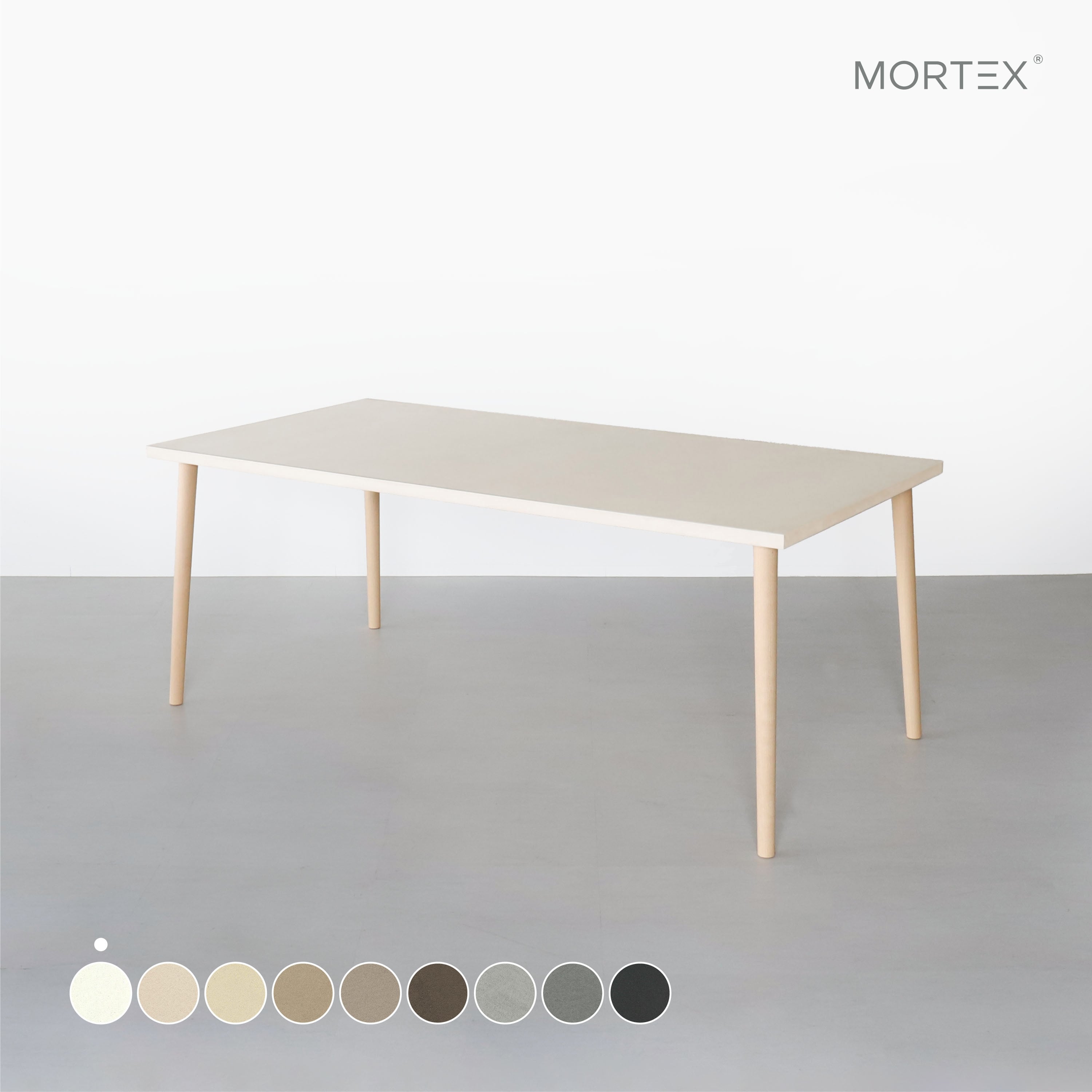 モールテックス ダイニング テーブル White Ash-BM02 （鉄脚／木製脚 