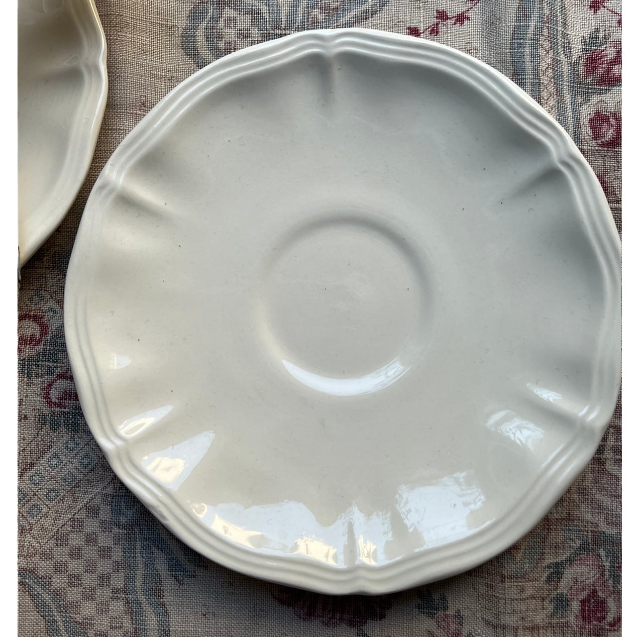 フランス製 ヴィンテージ 食器】サルグミンヌ 花リム カップ＆ソーサー