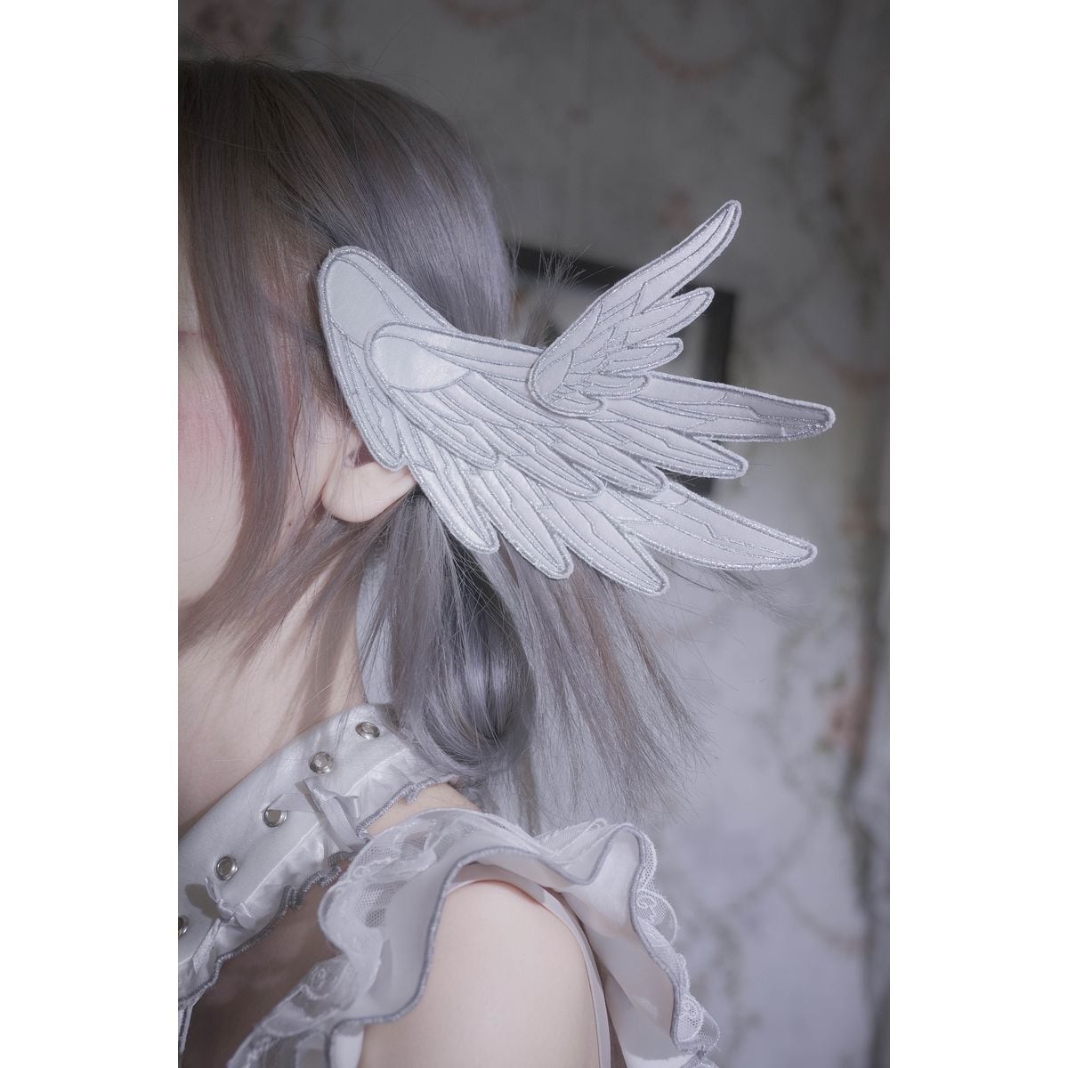 天使の羽セラフィムフェザーヘッドアクセサリー：大サイズ/中サイズ