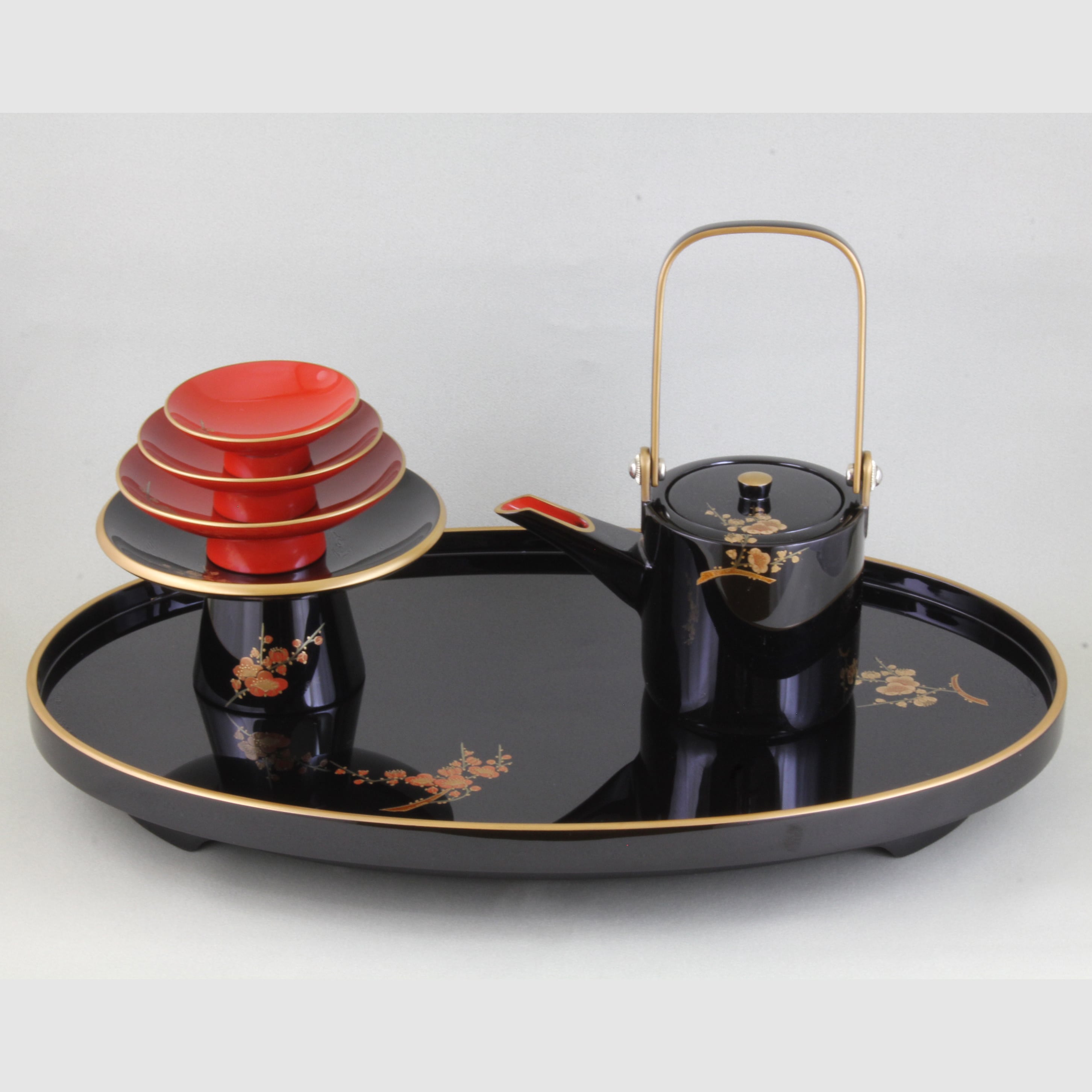 激安】 松竹梅に鶴蒔絵 廣光 未使用】輪島塗 屠蘇器三つ揃 酒器 激安】 松竹梅に鶴蒔絵 廣光 未使用】輪島塗 屠蘇器三つ揃 酒器