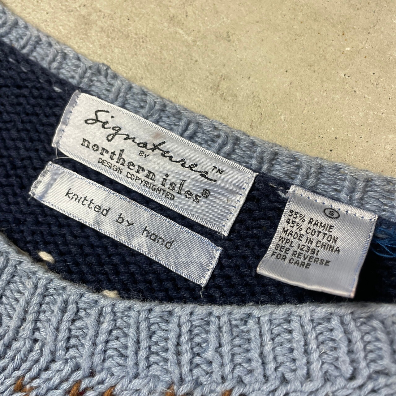 90年代 Signatures BY northern isles アニマル ラミー×コットン  