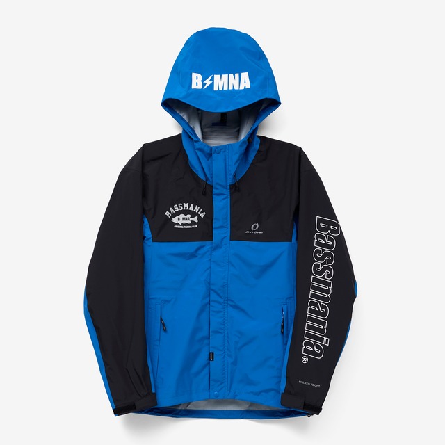 ロゴパターンBREATHTECH®３LAYERレインジャケット［BLUE/BLACK］