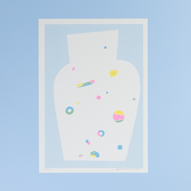 < しまむらひかり > リソグラフ作品「たからもの」