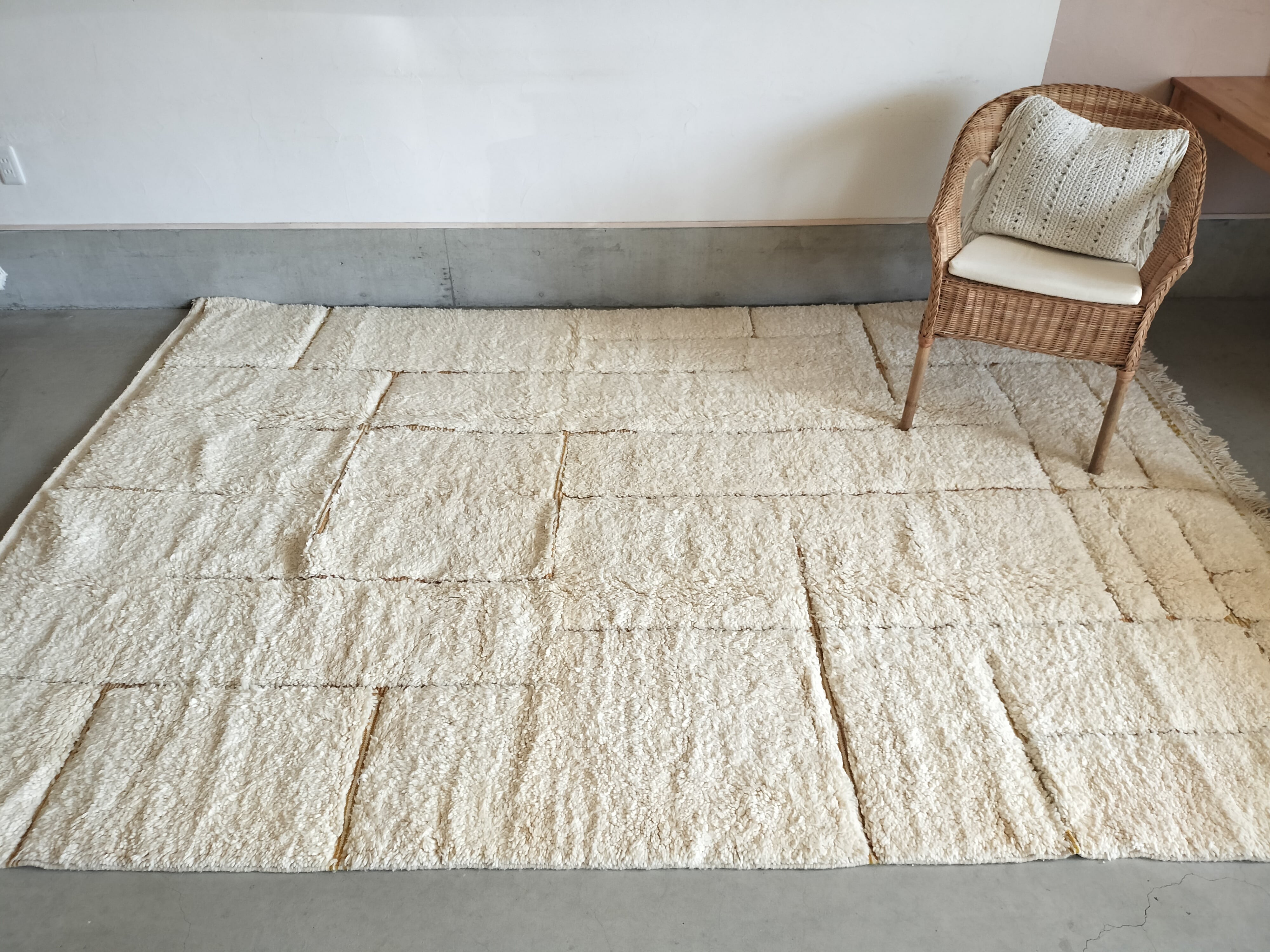 Riad  新品/グレージュダイヤ柄ベニワレン Riad Home 新品/グレージュダイヤ柄ベニワレン