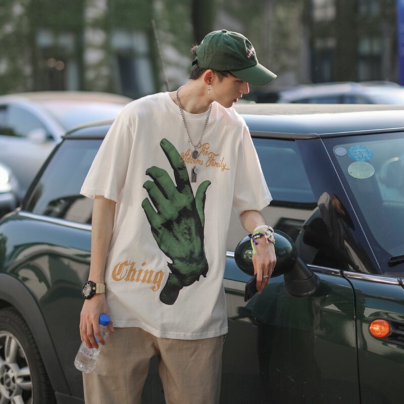 全2色 Tシャツ カットソー プリント カジュアル シンプル