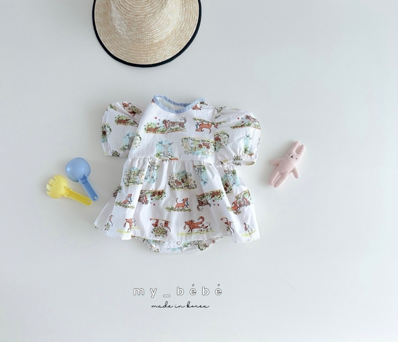 【my bebe】ビンテージドッグワンピーススーツ　70~80cm　240814 - 7
