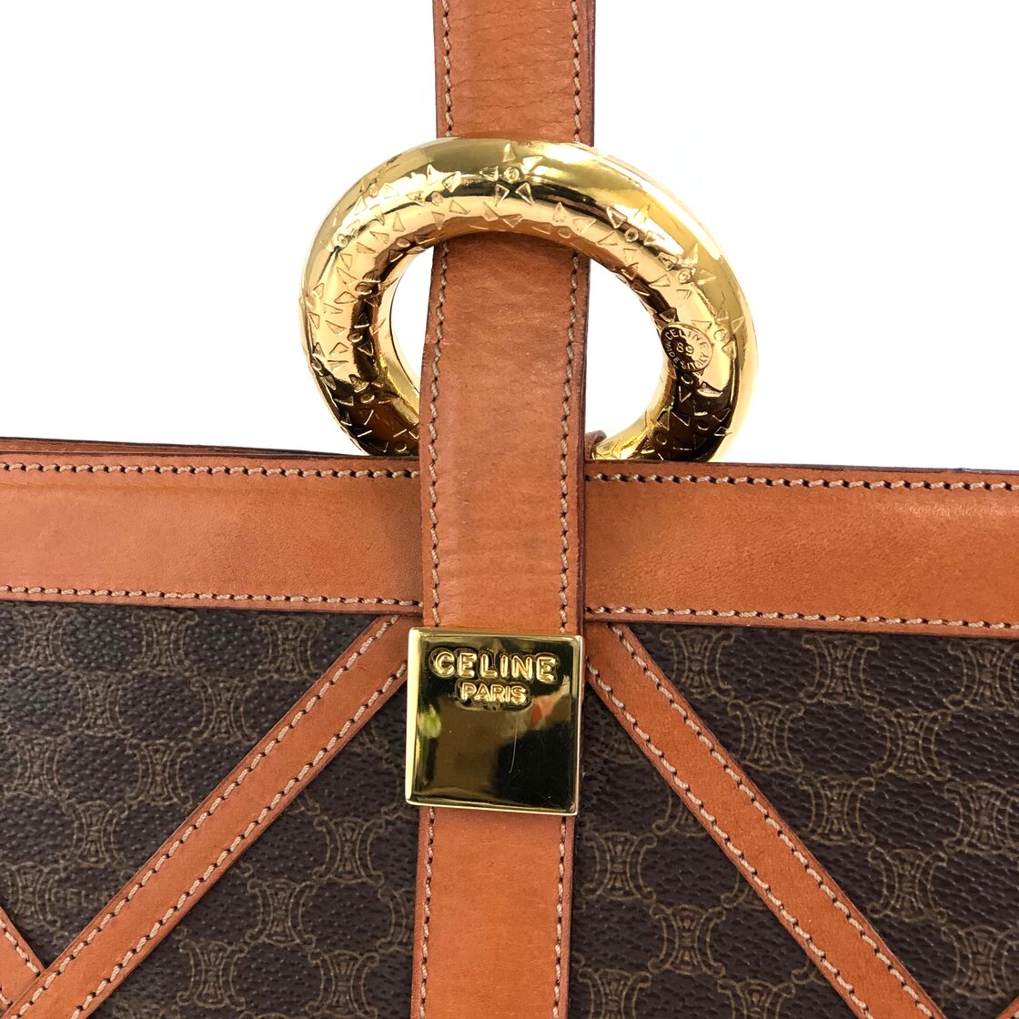 CELINE セリーヌ マカダム スターサークル スクエア ワンハンドル 